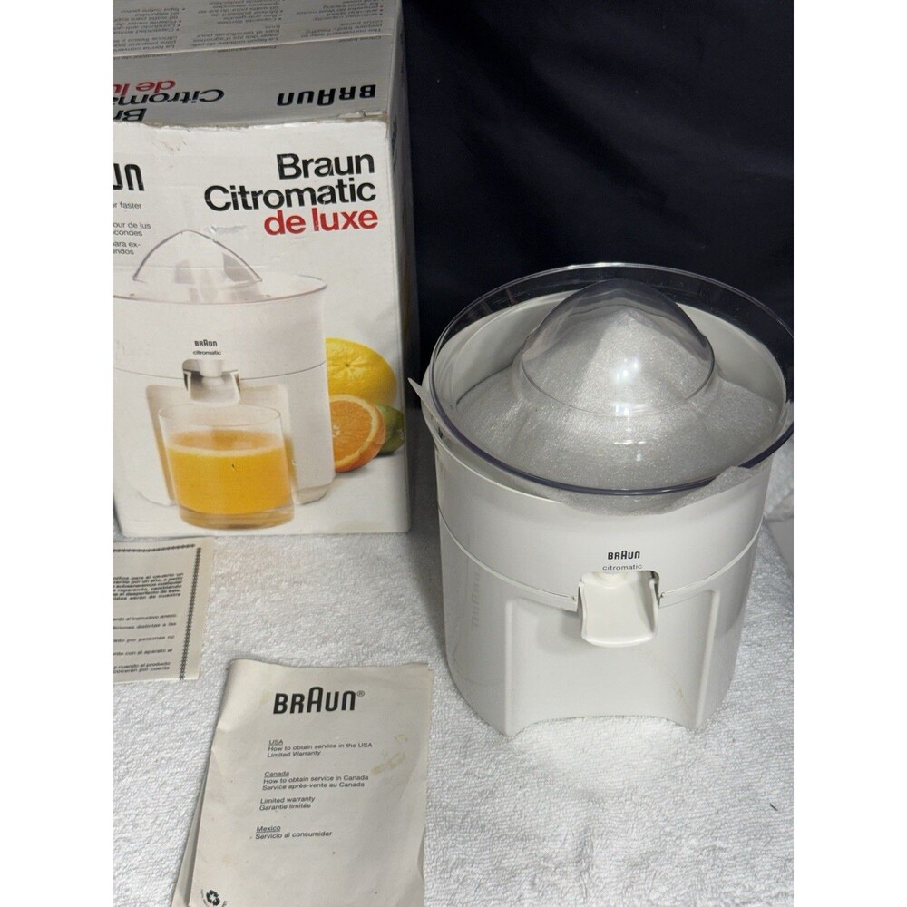 NIB Braun Citromatic Juicer Model 4 979 MPZ22 Clean Tested Working EUC W/Manuals